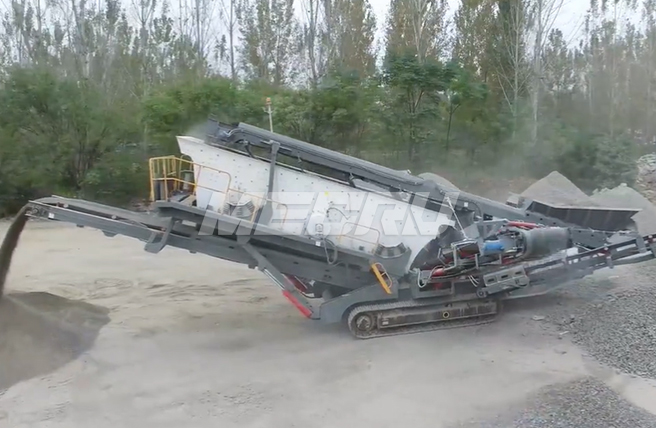 履帶式移動(dòng)破碎站視頻——河南邁科路重工